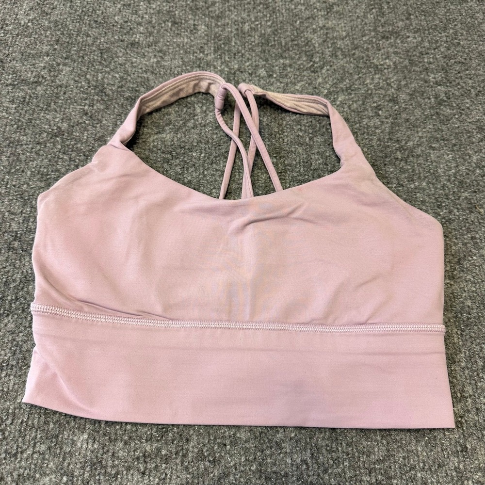 Lululemon Sports Bra Womens Size 4 Mauve Free to Be Serene Strappy Back Yoga Top